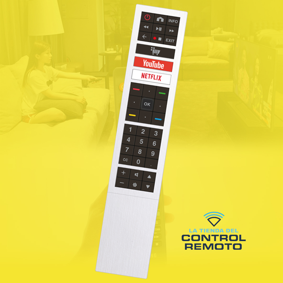 Control Remoto Tv Aoc Smart Plateado