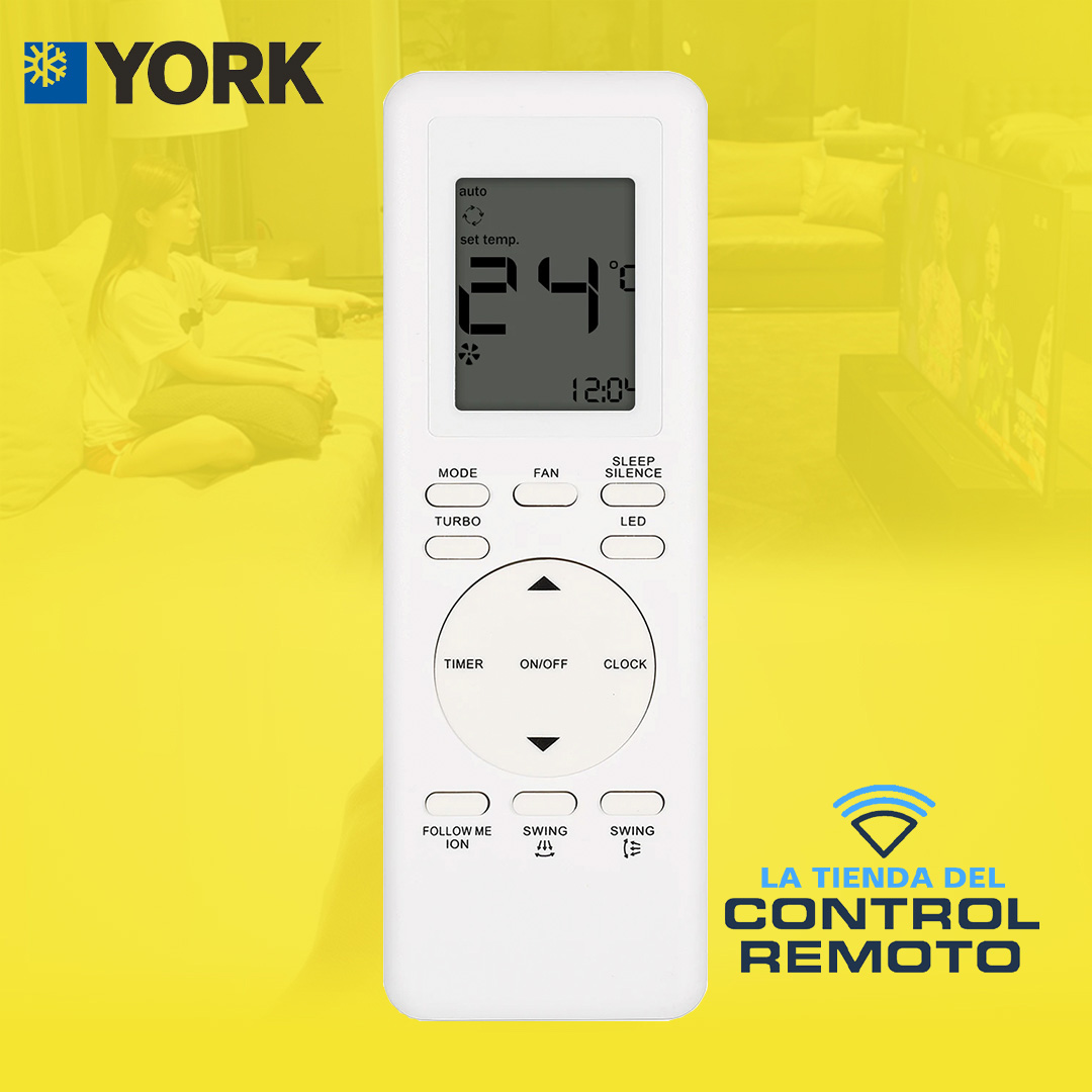 Control Remoto R92BGE para Aire Acondicionado York