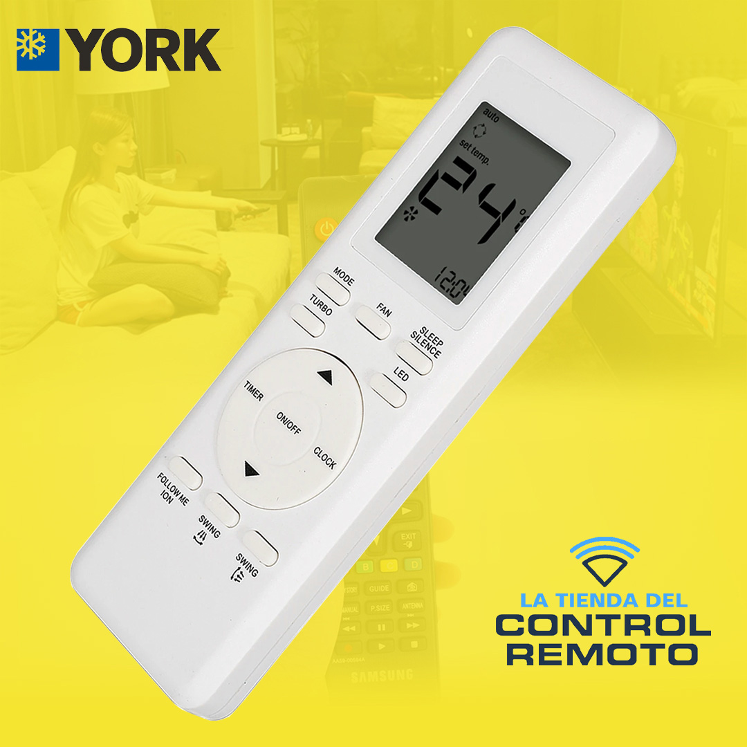 Control Remoto R92BGE para Aire Acondicionado York