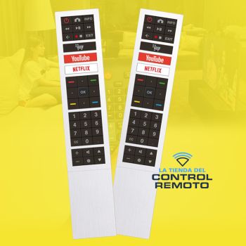 Control Remoto Tv Aoc Smart Plateado