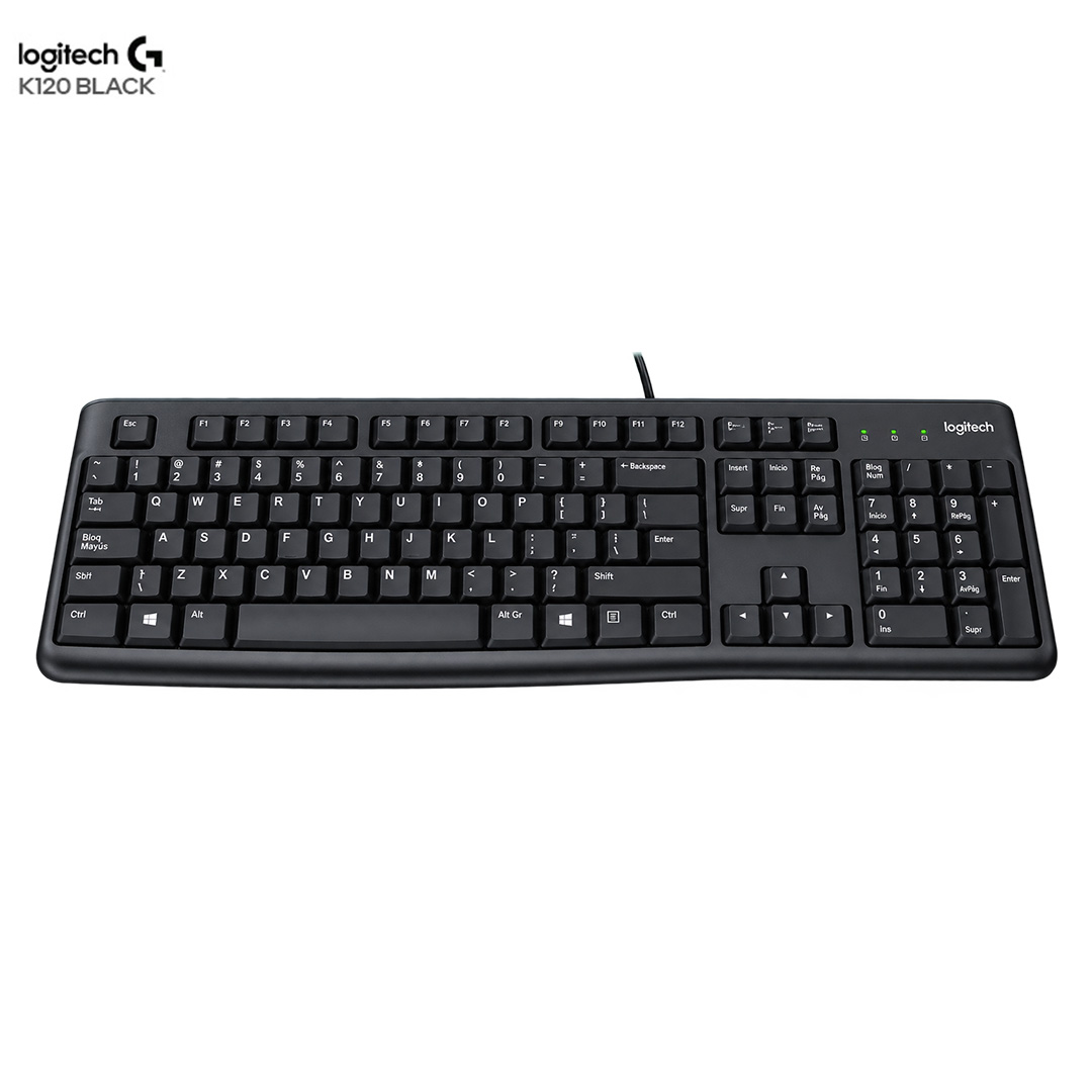 Teclado Logitech K120 USB con Cable – Resistente a Salpicaduras - Imagen 3