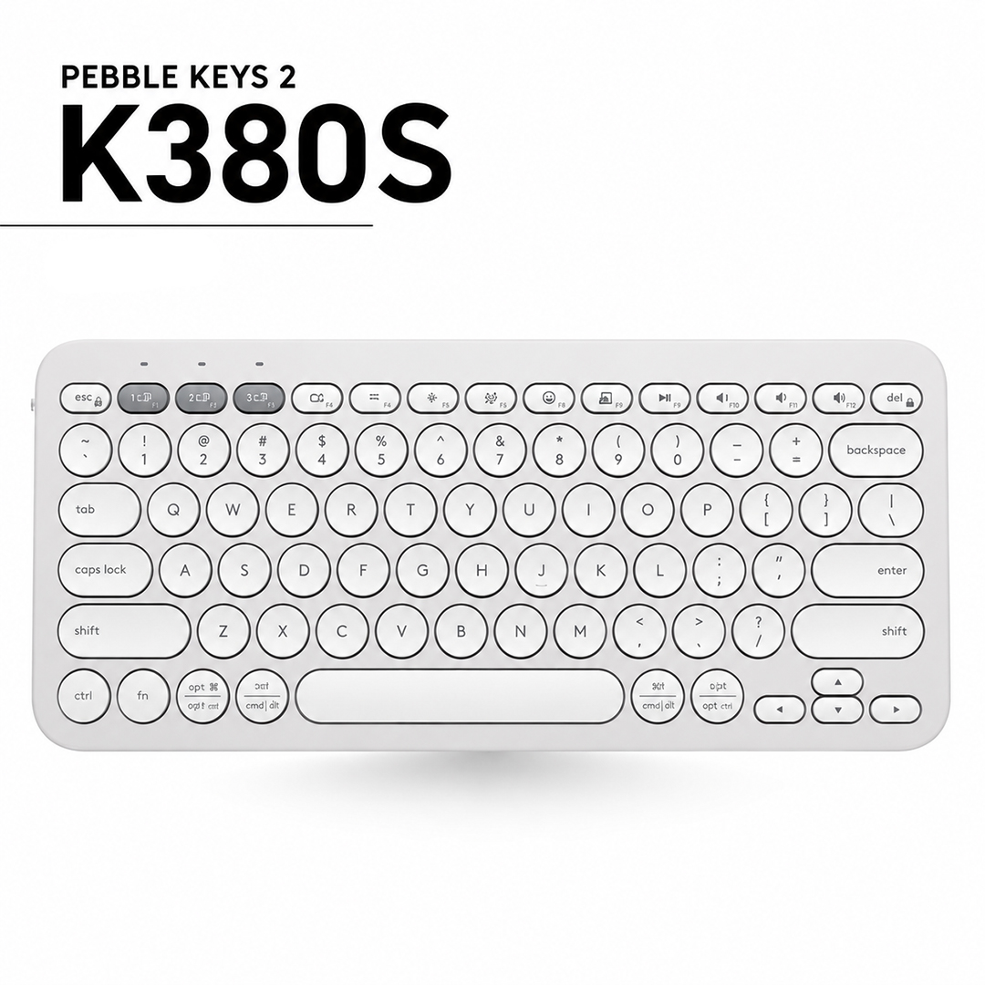 Teclado Logitech Pebble Keys 2 K380S Bluetooth Blanco – Multidispositivo