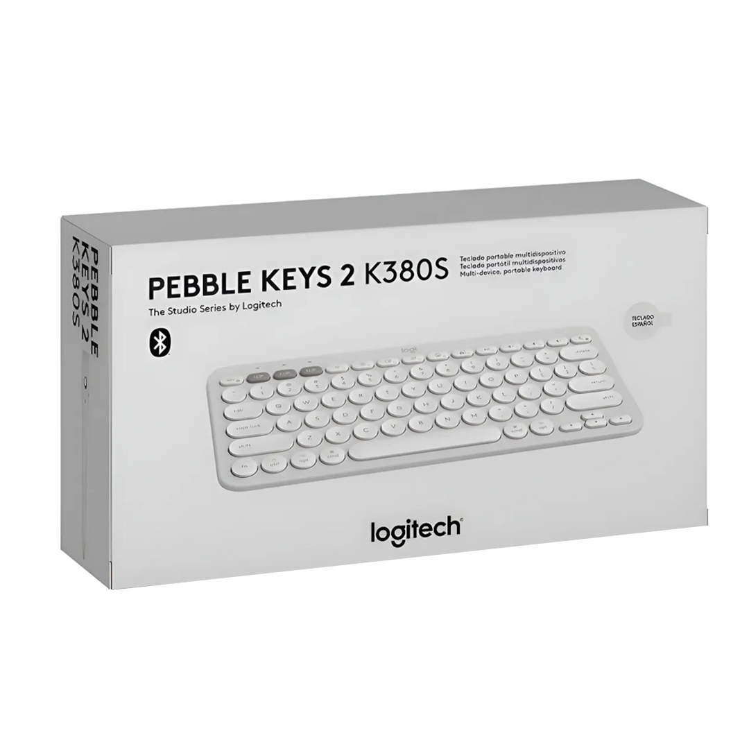 Teclado Logitech Pebble Keys 2 K380S Bluetooth Blanco – Multidispositivo - Imagen 2
