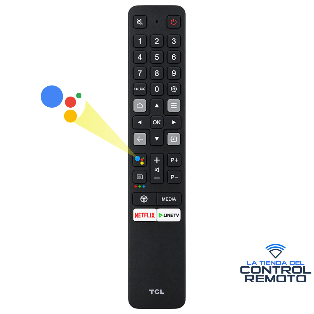 Control Remoto TCL RC901V Original con Voz y Teclado Numérico para Google TV