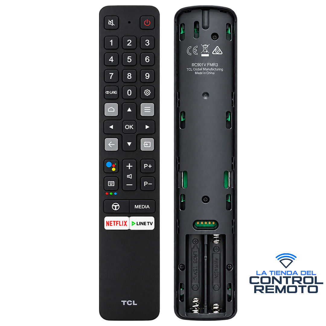 Control Remoto TCL RC901V Original con Voz y Teclado Numérico para Google TV - Imagen 2